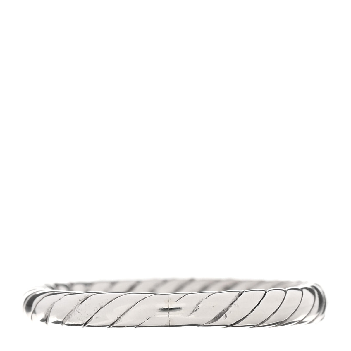Sterling Silver Diamond Petite Pave Band Ring 53 6.25
