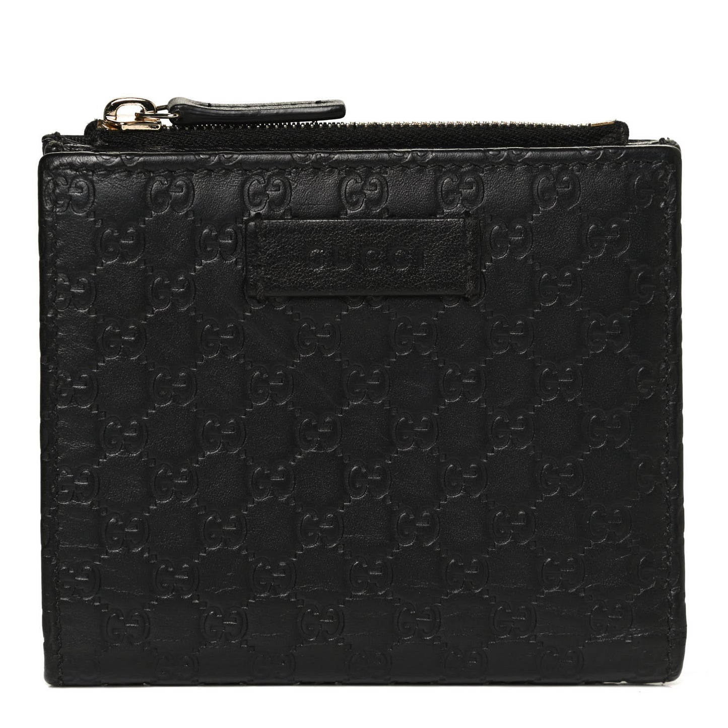 Microguccissima Snap Bi-Fold Wallet Black