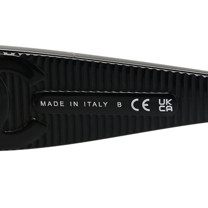 Chanel Acetate Shield Sunglasses 5495 Black 6 of 7