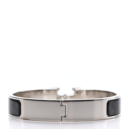 Hermes Enamel Narrow Clic Clac H Bracelet GM Black 2 of 3
