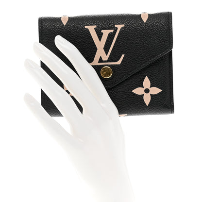 Louis Vuitton Empreinte Monogram Giant Victorine Wallet Black Beige 2 of 7