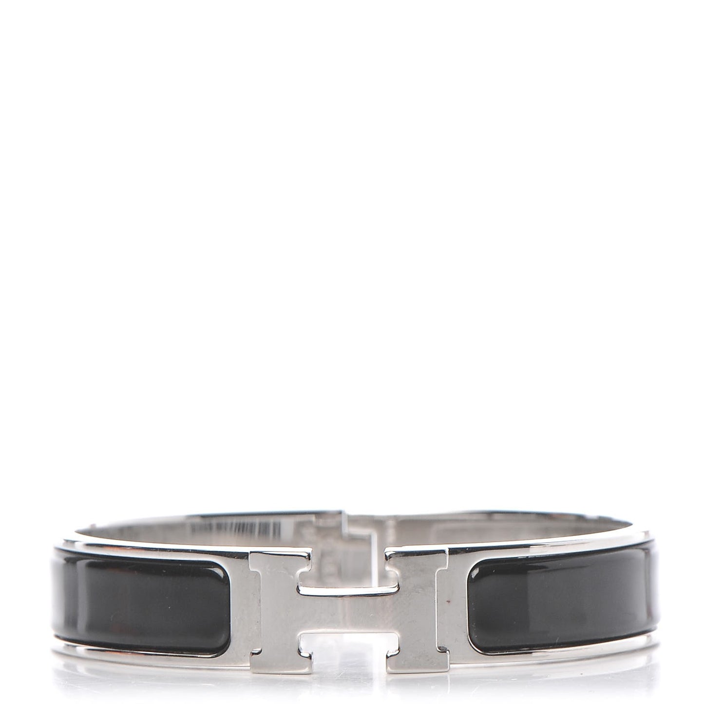 Enamel Narrow Clic Clac H Bracelet PM Black