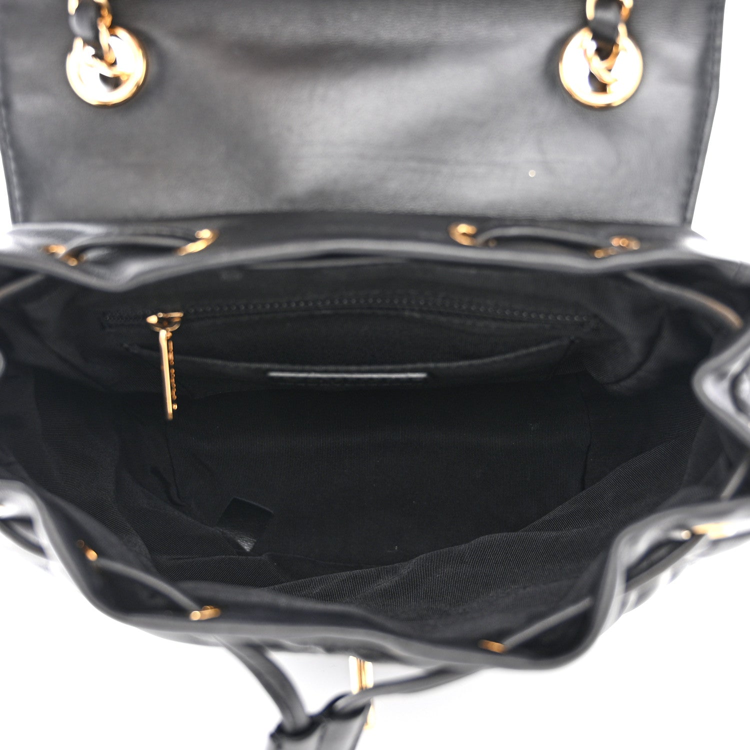 Chanel Calfskin Chevron Quilted Small Urban Spirit Backpack Black 5 of 10