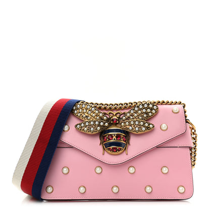 Gucci Nappa Pearl Studded Mini Queen Margaret Broadway Shoulder Bag Sugar Pink 1 of 12