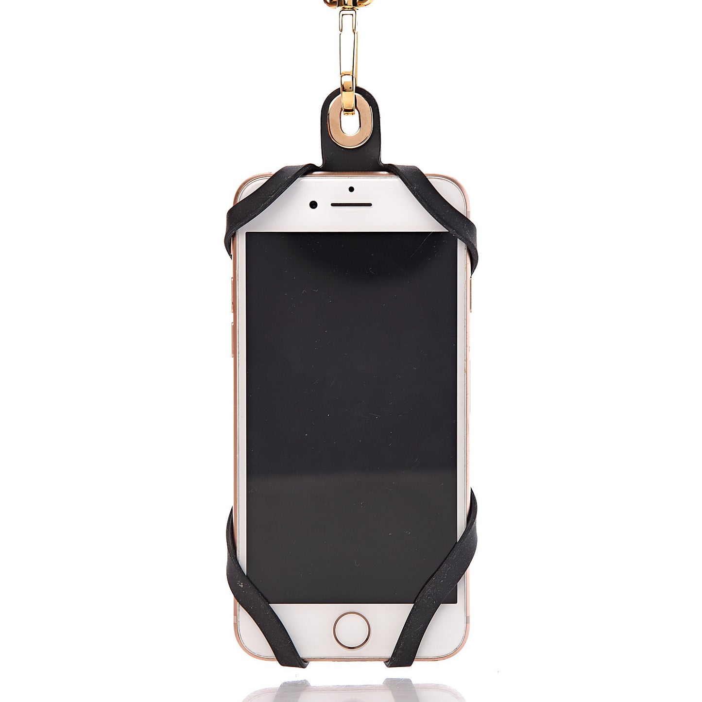Monogram Silicone Louise Phone Holder Black