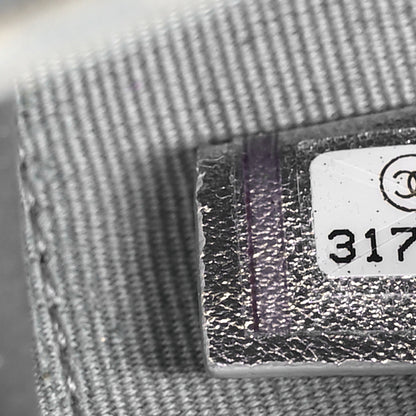 Chanel Gradient Metallic Lambskin Quilted Like A Wallet Clutch With Chain Silver Purple 7 of 10
