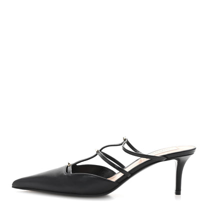 Valentino Garavani Calfskin Rockstud 60mm Wispy Mules 35 Black 1 of 9