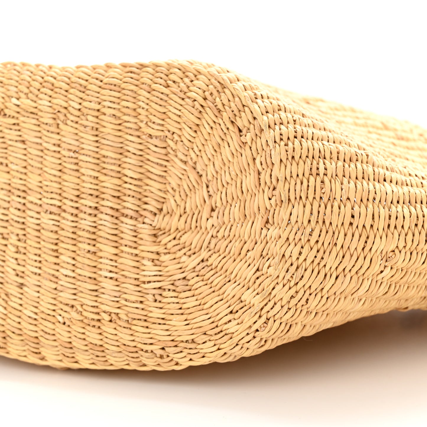 Calfskin Raffia Paulas Ibiza Small Shell Basket Tote Bag Natural Tan