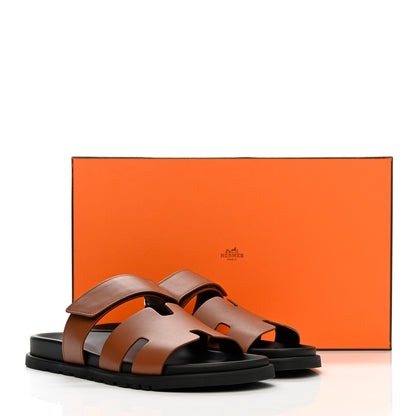 Hermes Calfskin Mens Chypre Sandals 42.5 Naturel 9 of 9