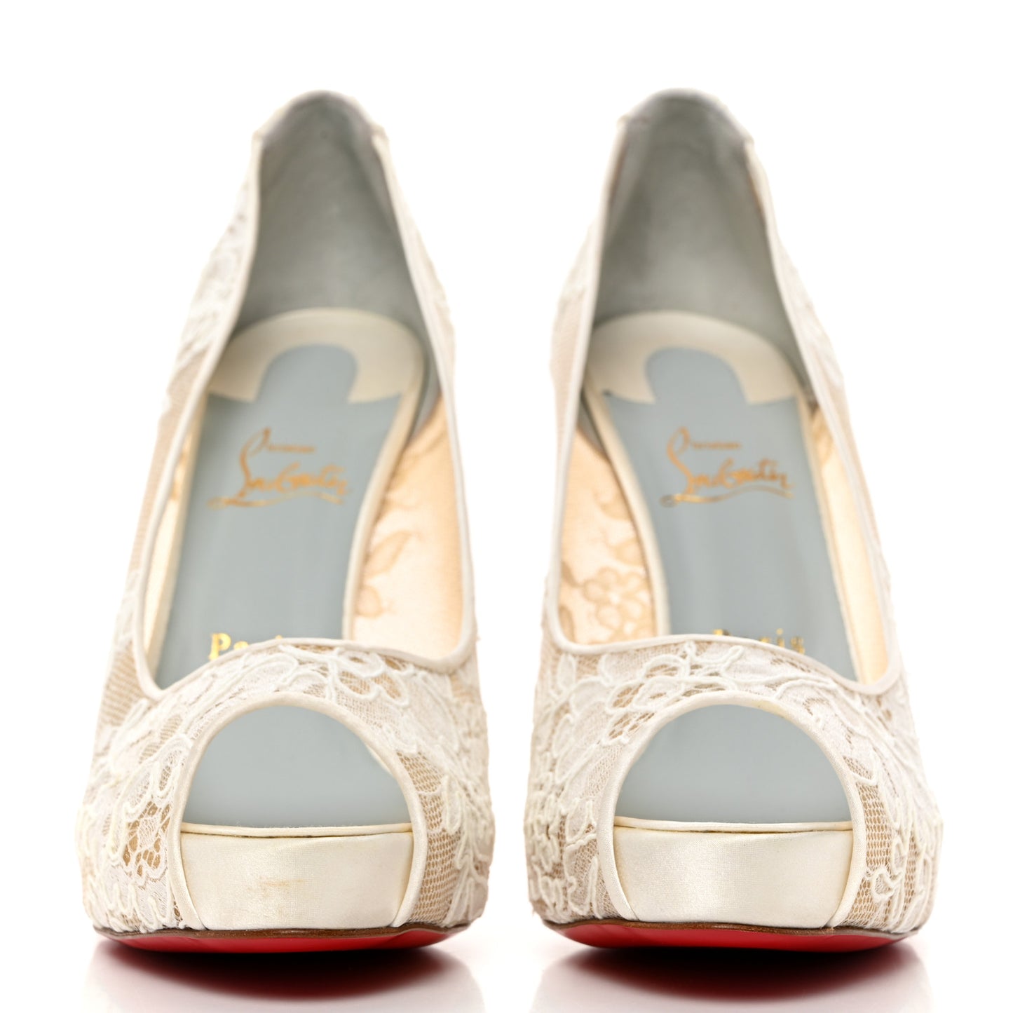 Rete Dentelle Lurex Very Lace 120 Pumps 40.5 White