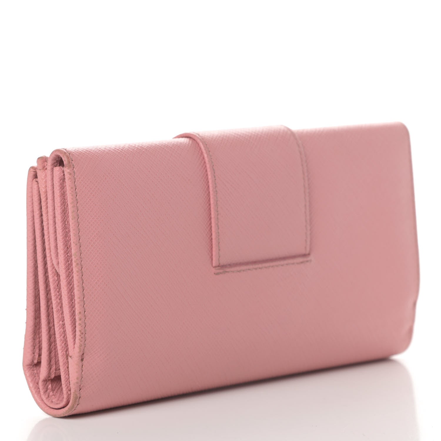 Prada Saffiano Metal Tab Wallet Petalo 3 of 11