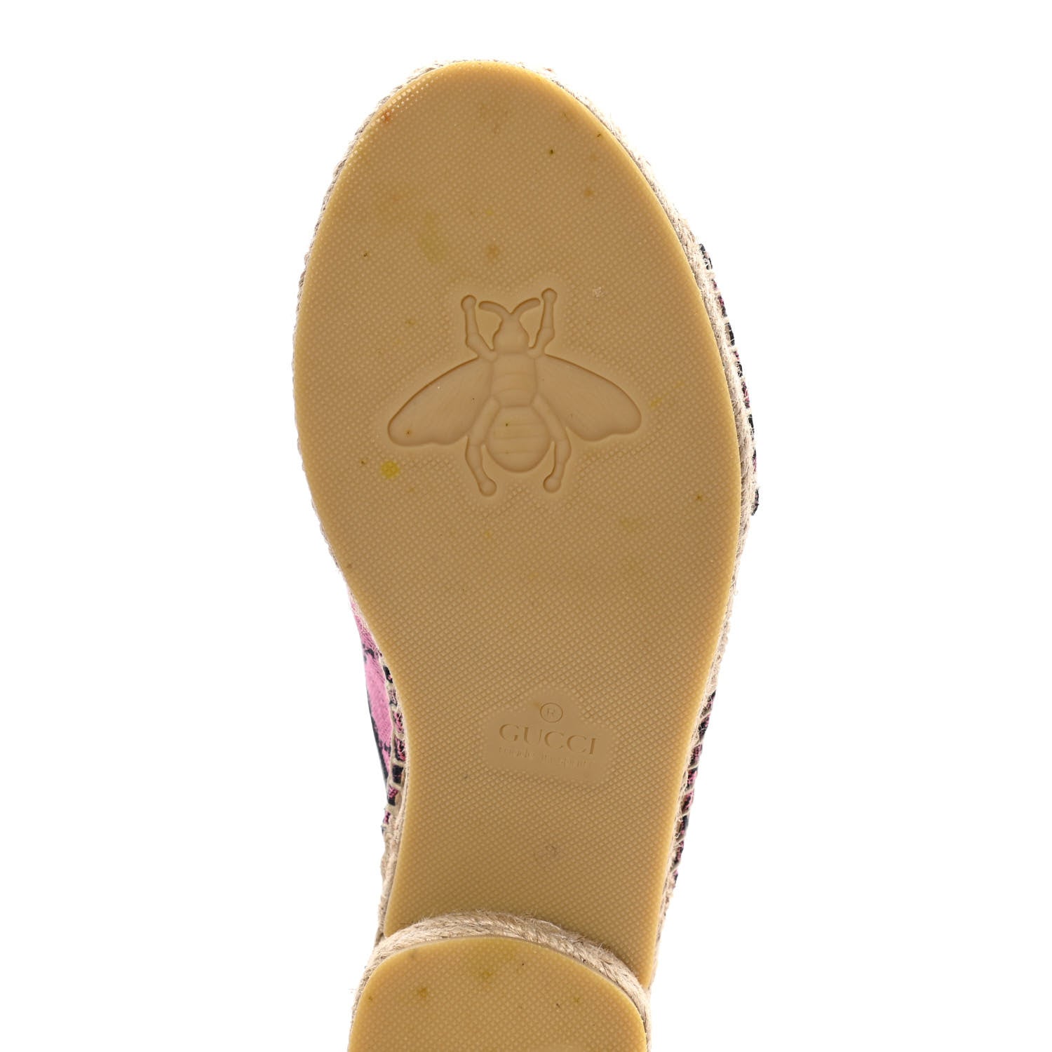 Gucci Monogram Multicolor Criss Cross Espadrille Sandals 37 Pink Blue 8 of 12