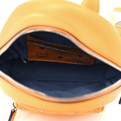 MCM Lambskin Diamond Disco Mini Stark Backpack Yellow 4 of 16