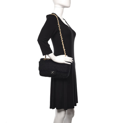 Chanel Tweed Quilted Small Flap Black 2 of 11