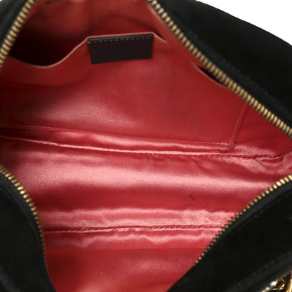 Gucci Velvet Matelasse Crystal Star Embroidered Small GG Marmont Chain Shoulder Bag Black 5 of 11