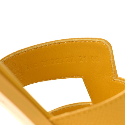Hermes Epsom Oran Sandals 38.5 Jaune Sable 8 of 9
