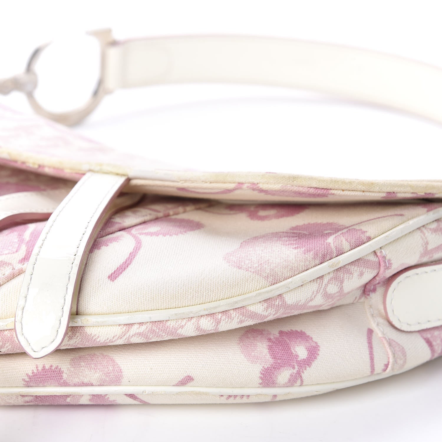Christian Dior Monogram Floral Saddle Bag Pink 7 of 14