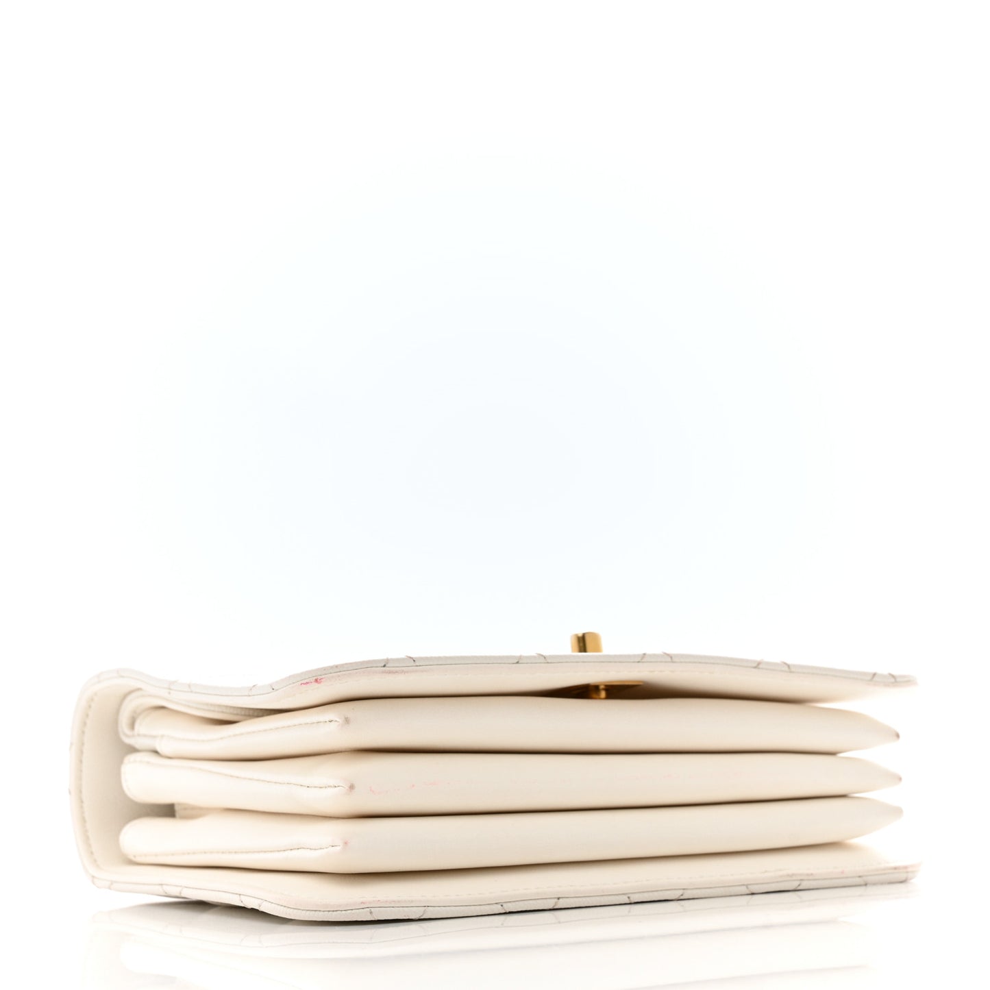 Caviar Quilted Mini Top Handle Flap White