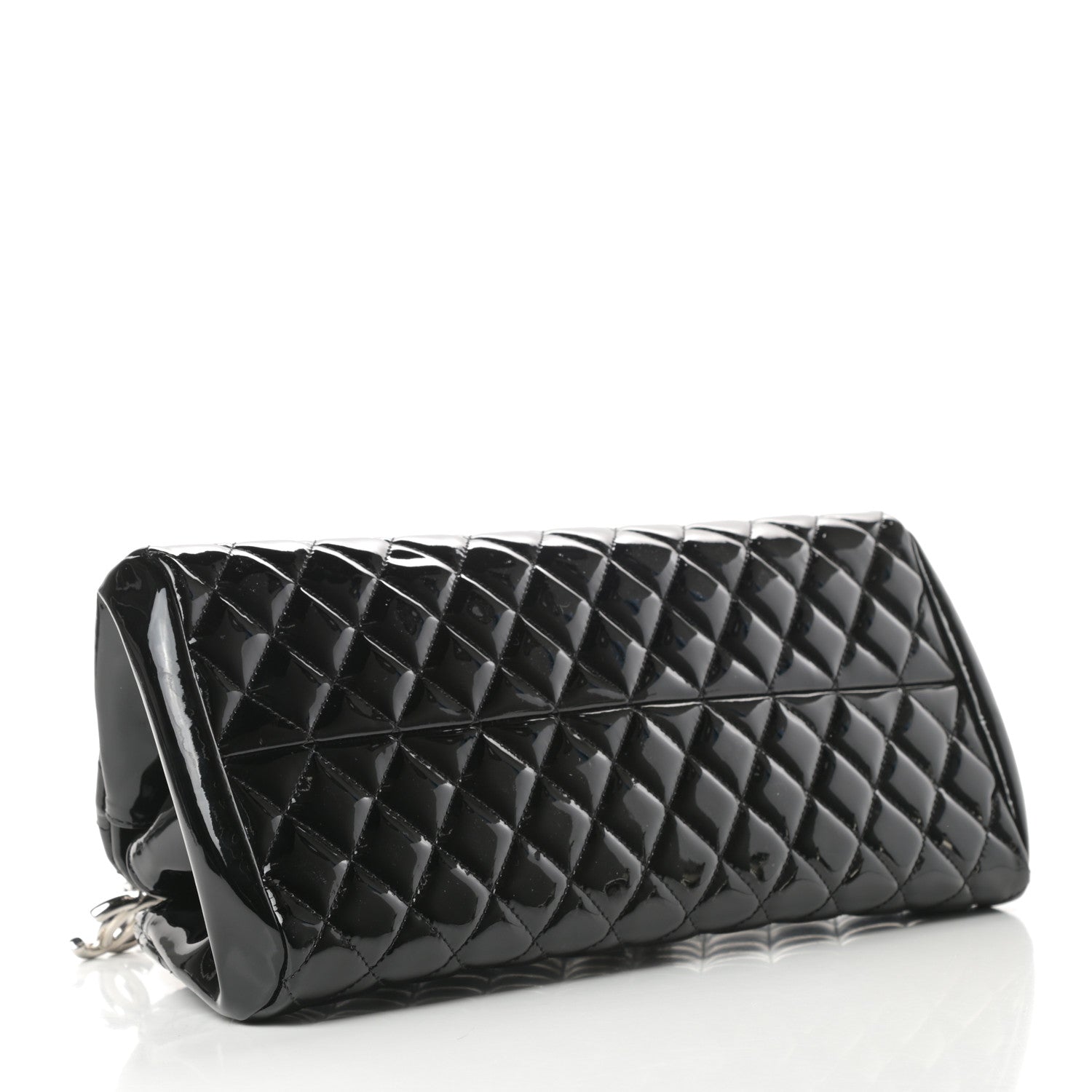 Chanel Patent Quilted Medium Just Mademoiselle Bowling Bag Black 4 of 10