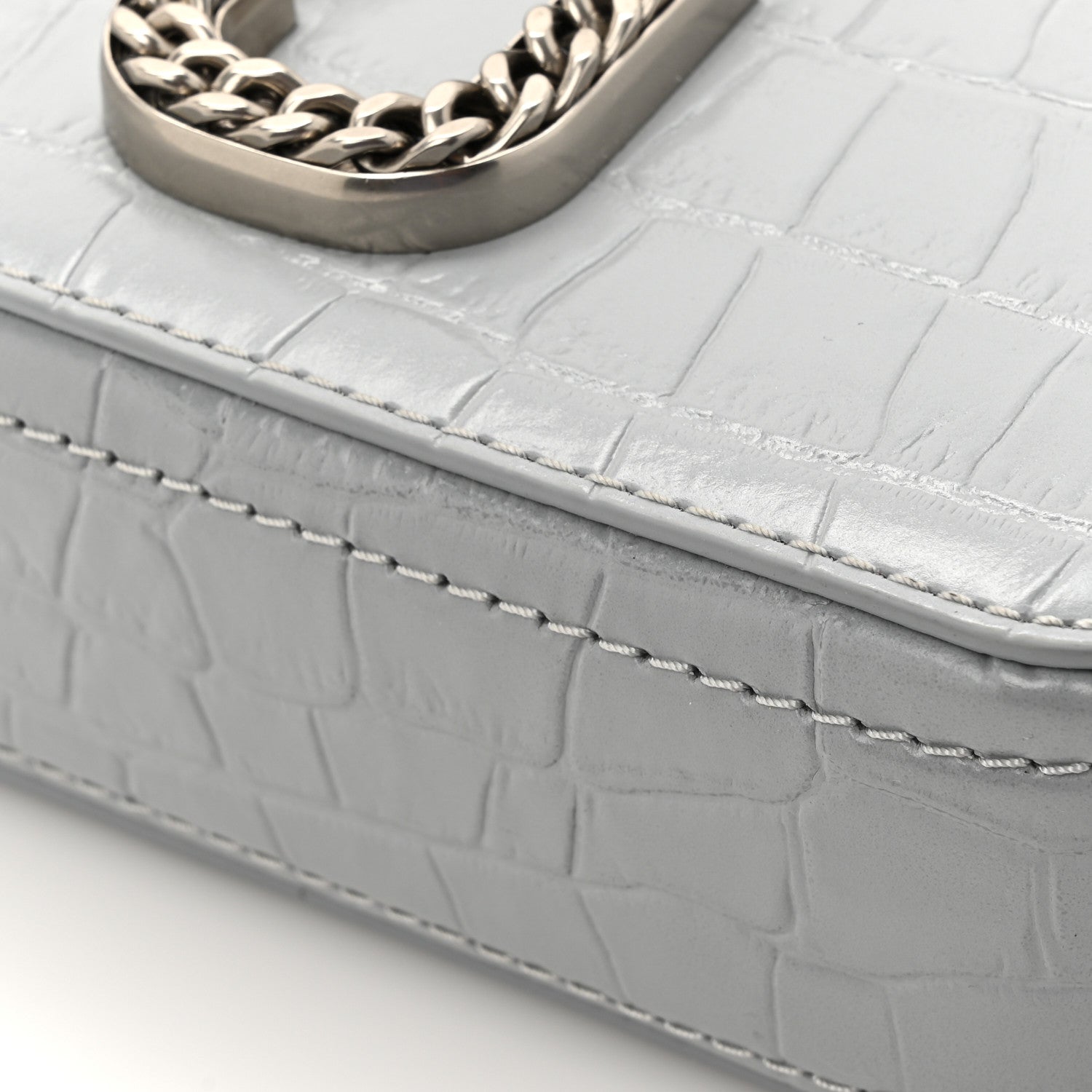 Marc Jacobs Calfskin Croc Embossed Snapshot Camera Bag Quarry 11 of 12