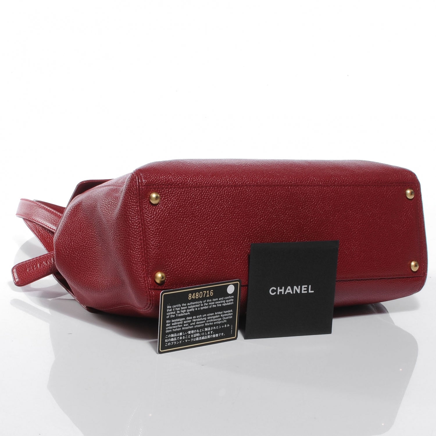 Chanel Caviar CC Flap Bag Red 4 of 7