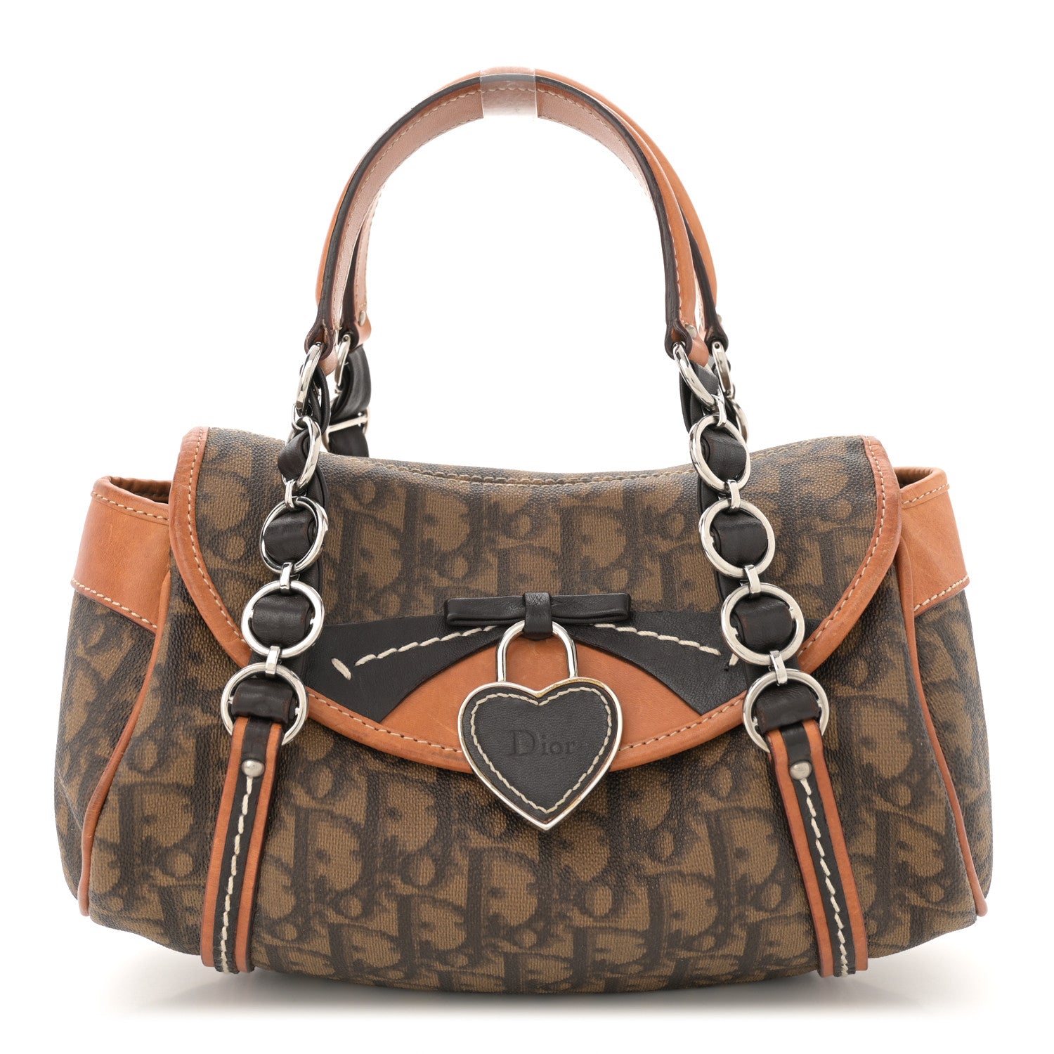 Christian Dior Monogram Romantique Trotter Flap Bag Brown 1 of 13