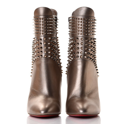 Christian Louboutin Calfskin Perle Spiked Hongroise 85 Ankle Boots 39 Colombe 6 of 8
