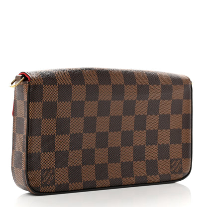 Louis Vuitton Damier Ebene Pochette Felicie Chain Wallet 3 of 6
