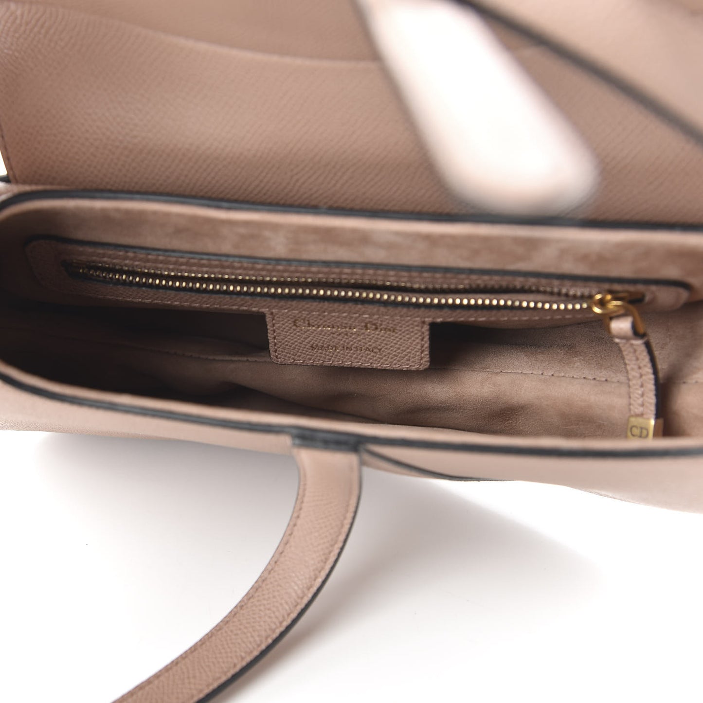 Grained Calfskin Saddle Bag Pink