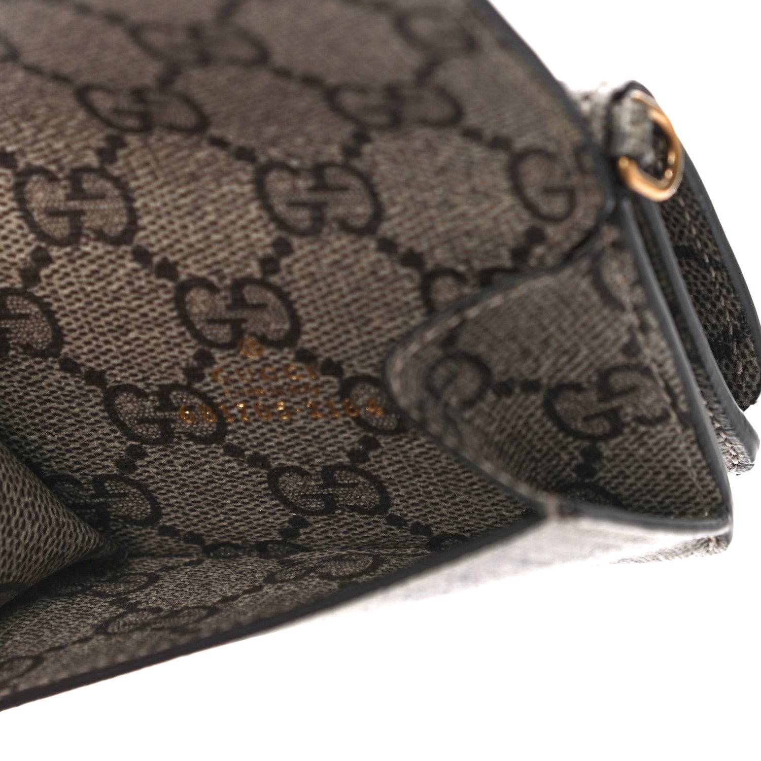 Balenciaga GUCCI X BALENCIAGA GG Supreme Monogram Logo Mini Cash Wallet on Chain Beige Ebony 5 of 10