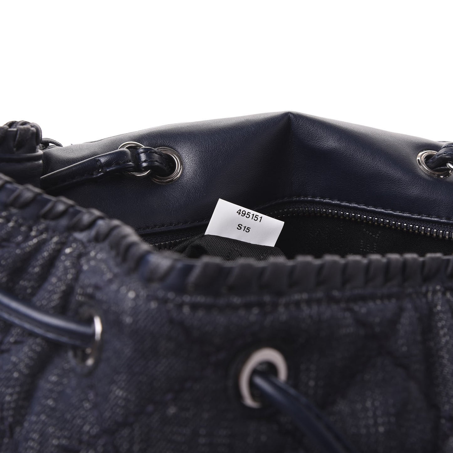 Denim Quilted Falabella Backpack Blue