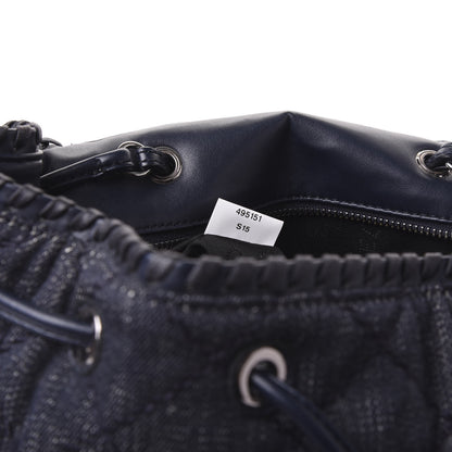 Stella McCartney Denim Quilted Falabella Backpack Blue 6 of 9