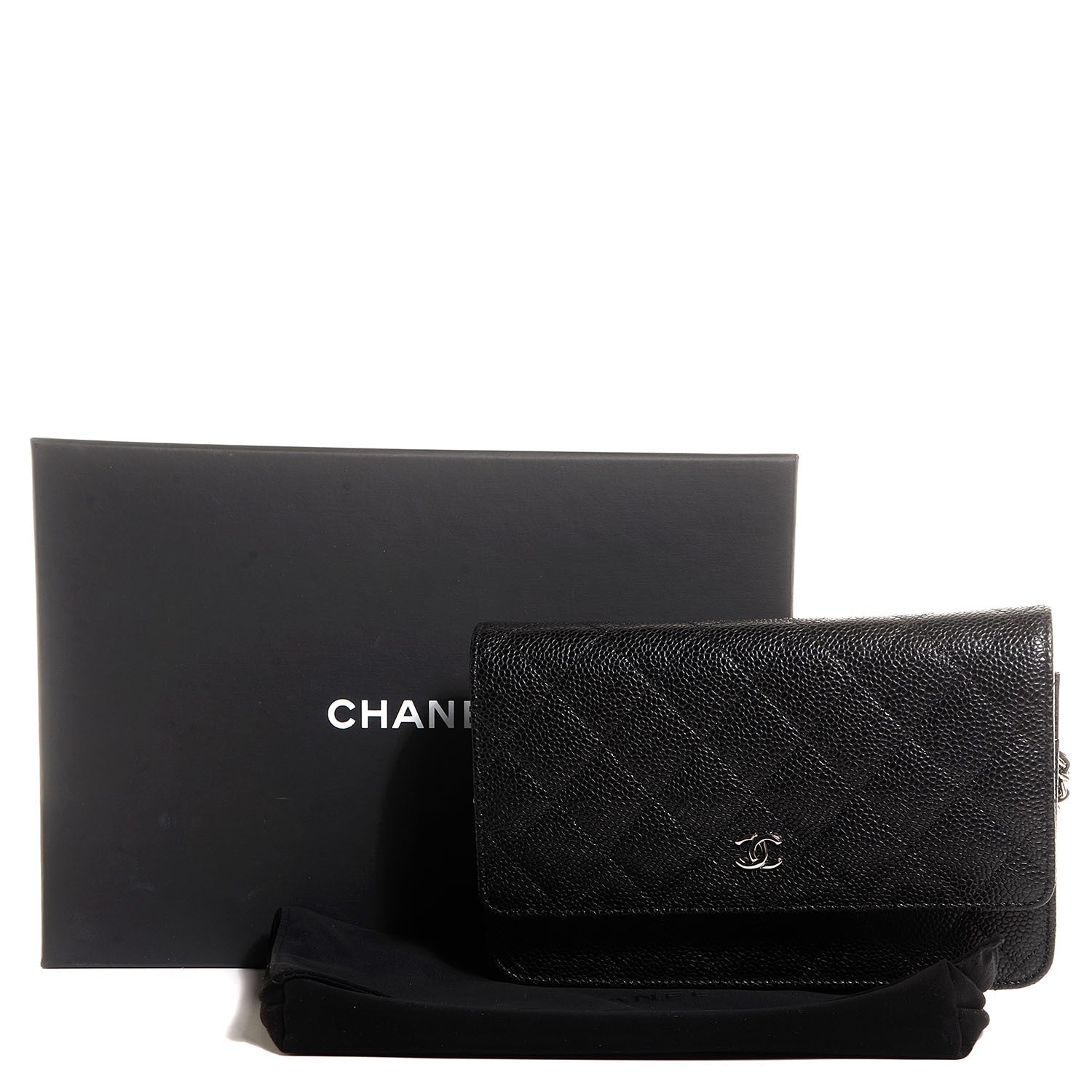 Chanel Caviar Quilted Wallet On Chain WOC Black 9 of 9