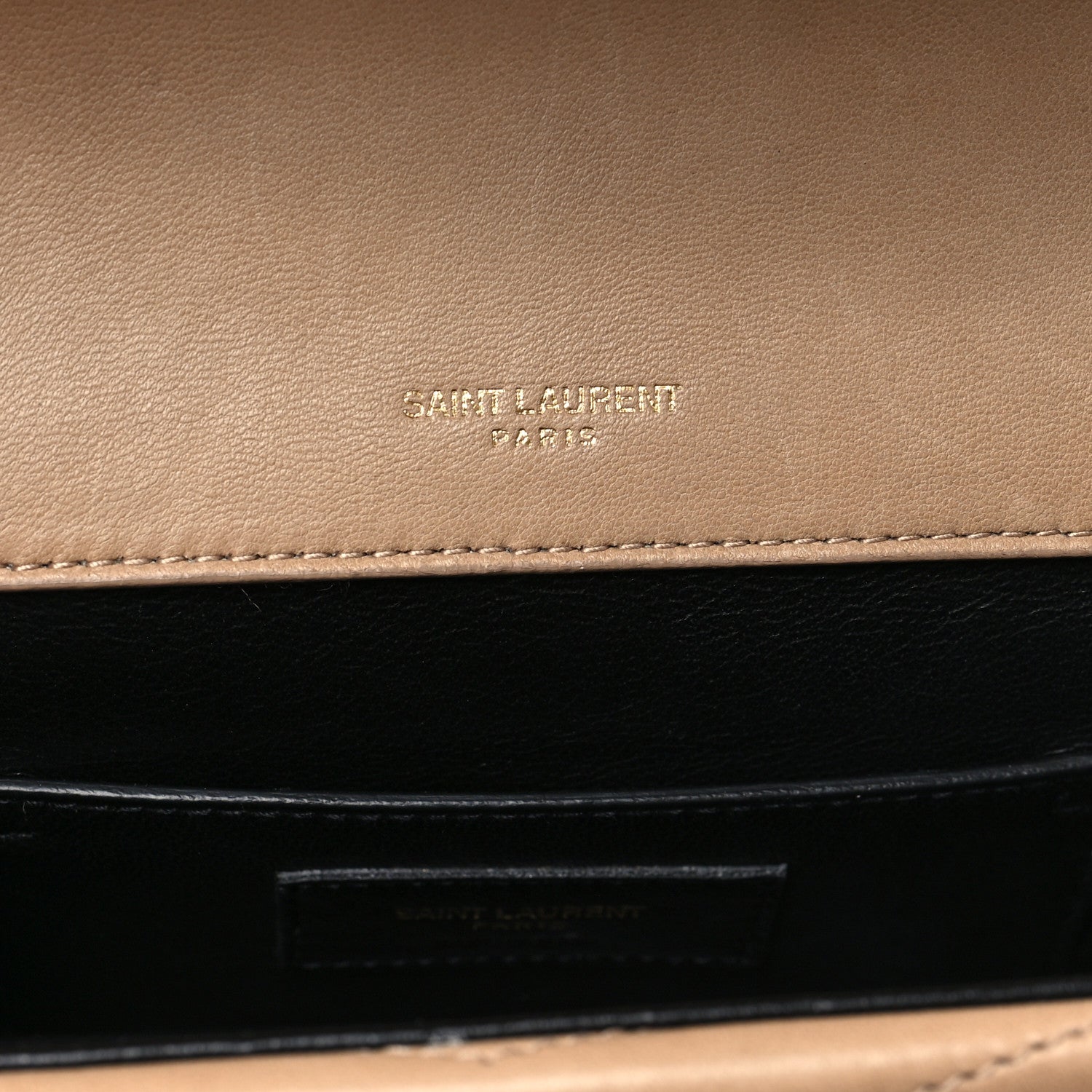 Saint Laurent Lambskin Matelasse Chevron Monogram Small Sulpice Bag Sable Beige 7 of 8