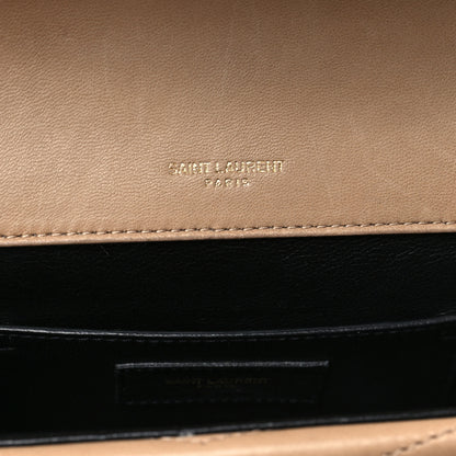 Saint Laurent Lambskin Matelasse Chevron Monogram Small Sulpice Bag Sable Beige 7 of 8