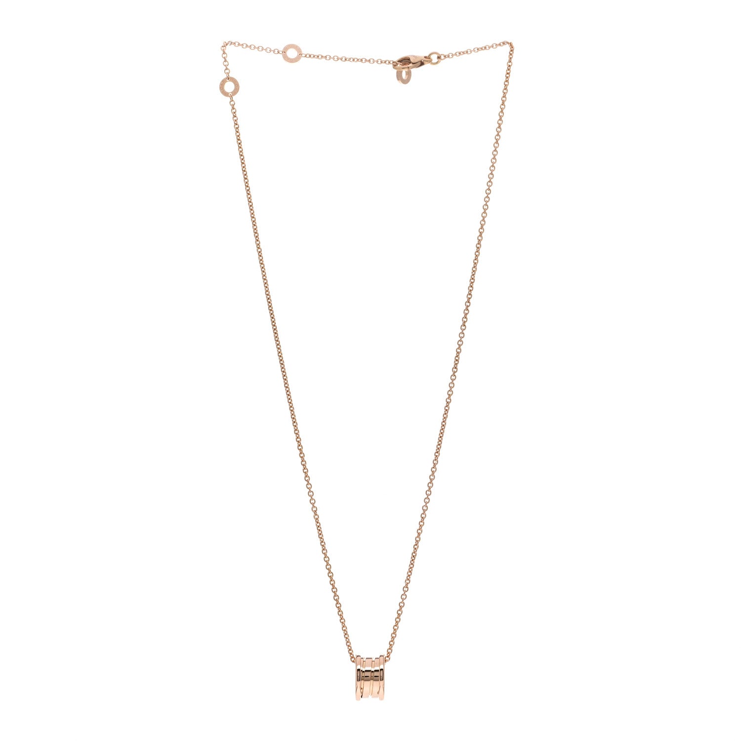 Bulgari 18K Rose Gold B.Zero1 Pendant Necklace 3 of 5