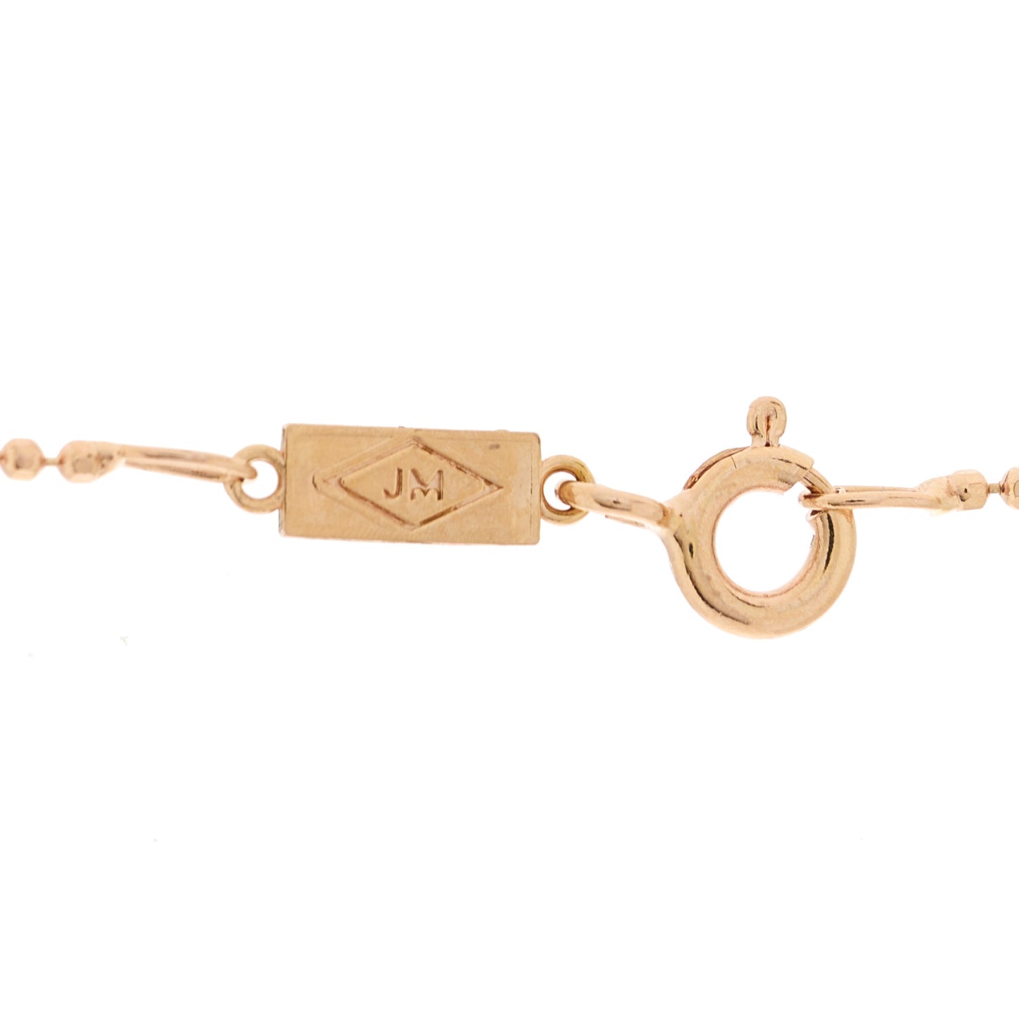18K Rose Gold Diamond Good Luck Pendant Necklace