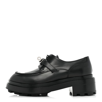 Hermes Glossed Calfskin First Oxford 37.5 Black 1 of 9