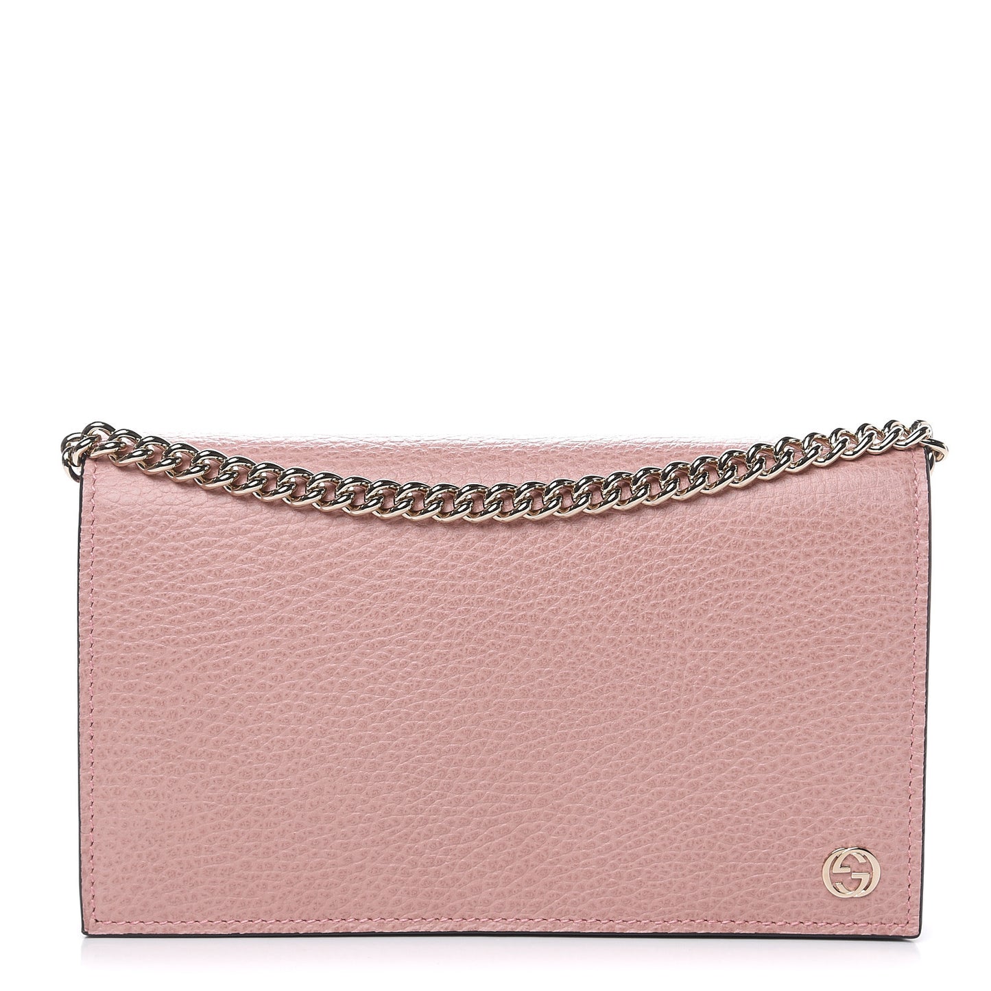Dollar Calfskin Medium Betty Chain Wallet Soft Pink