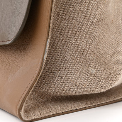 Celine Smooth Calfskin Linen Medium Tri-Color Trapeze Taupe 13 of 15