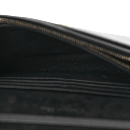 Christian Dior Grained Calfskin Saddle Chain Pouch Black 5 of 15