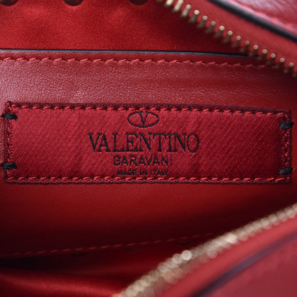 Valentino Garavani Calfskin Small Rockstud Chain Camera Crossbody Bag Red 6 of 6