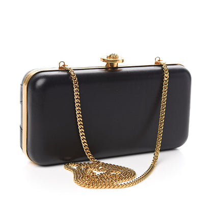 Versace Nappa Medallion Tribute Evening Clutch Chain Black 3 of 9