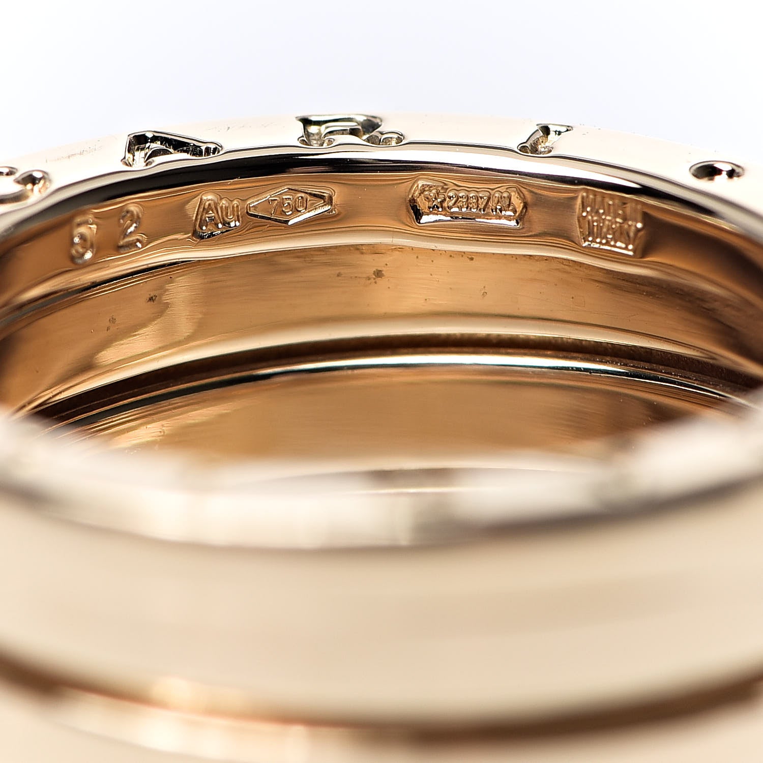 Bulgari 18K Yellow Gold B.Zero1 Five-Band Anniversary Ring 52 6 4 of 5