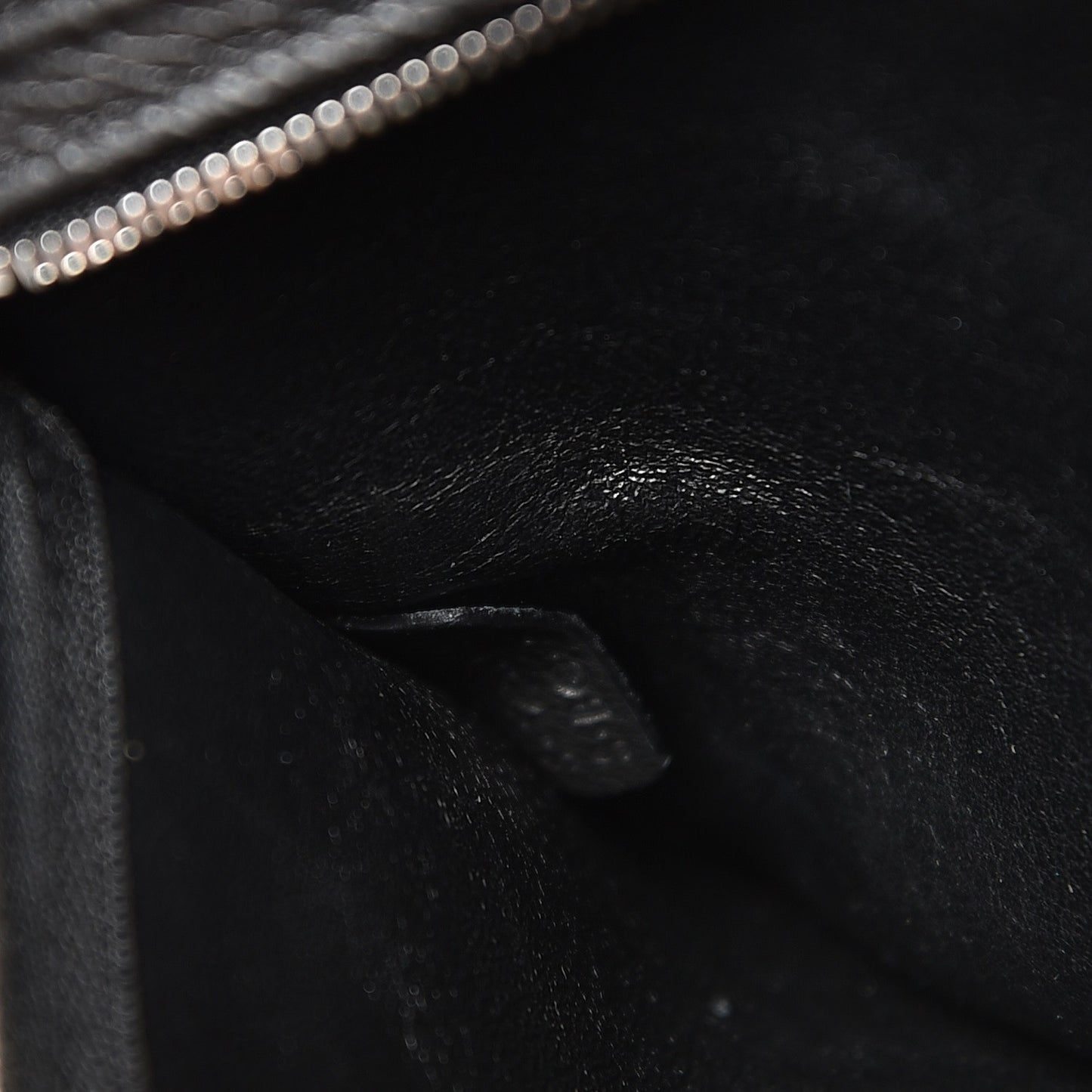 Drummed Calfskin Suede Small Trapeze Black