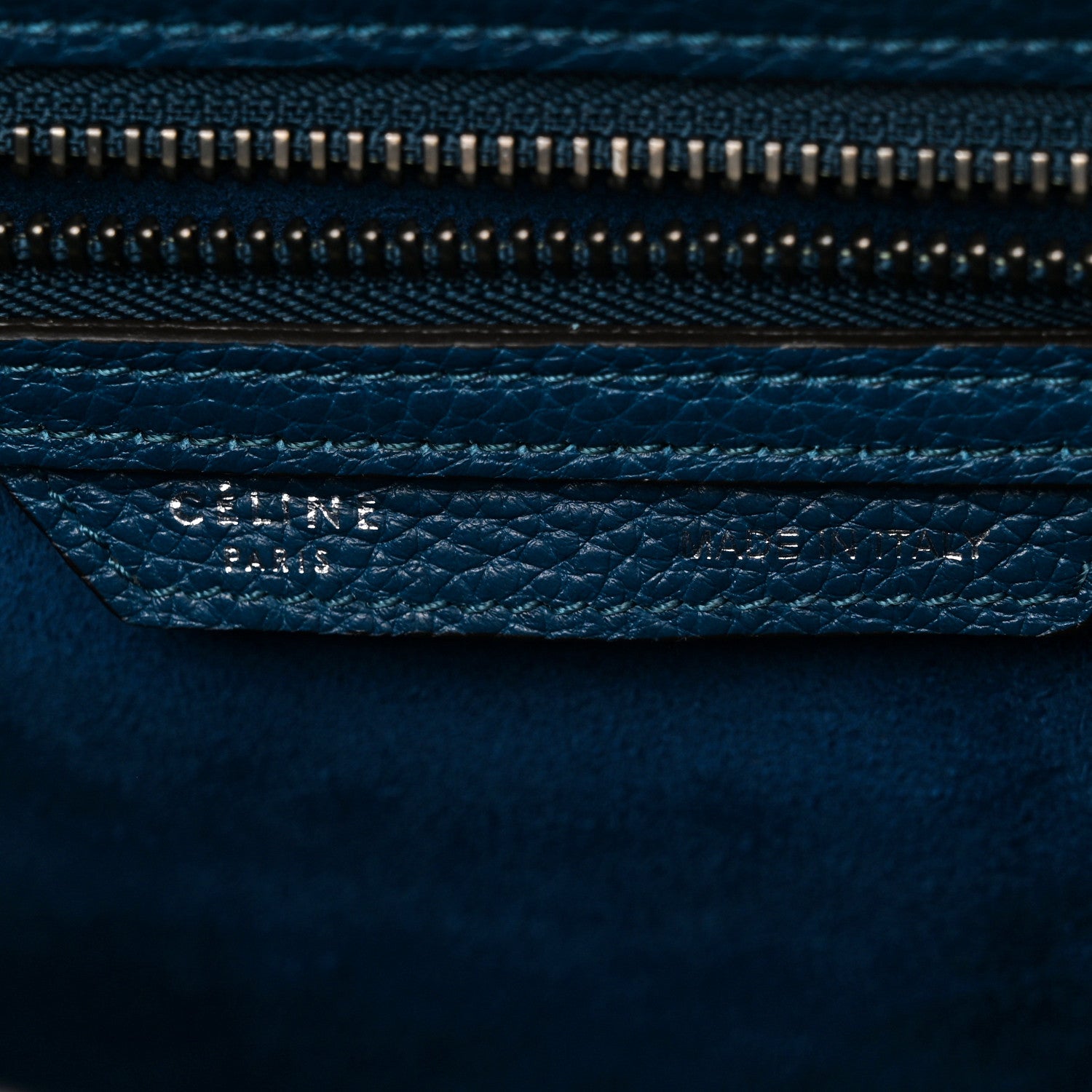 Celine Drummed Calfskin Micro Luggage Orage 6 of 12