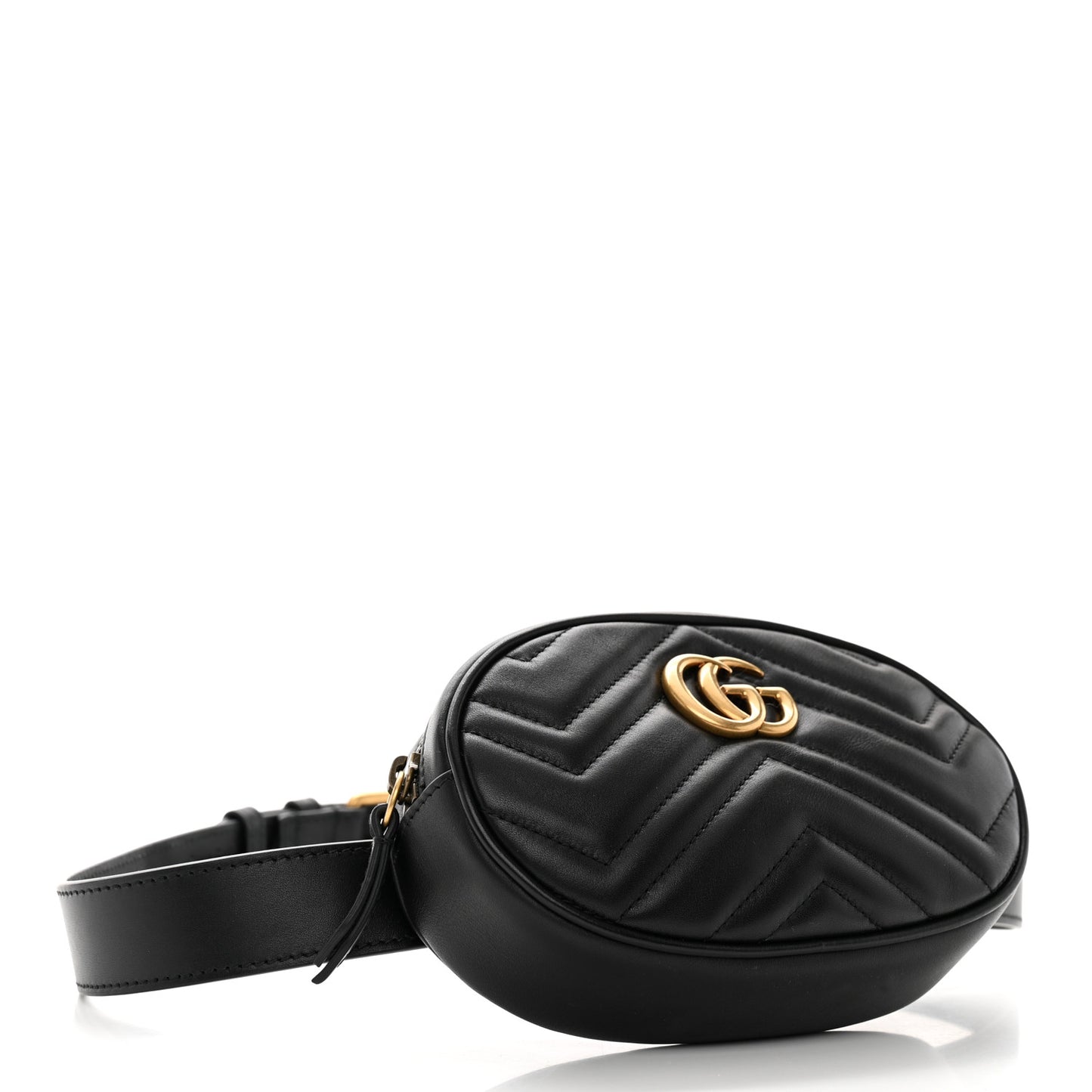 Calfskin Matelasse GG Marmont Belt Bag 75 30 Black