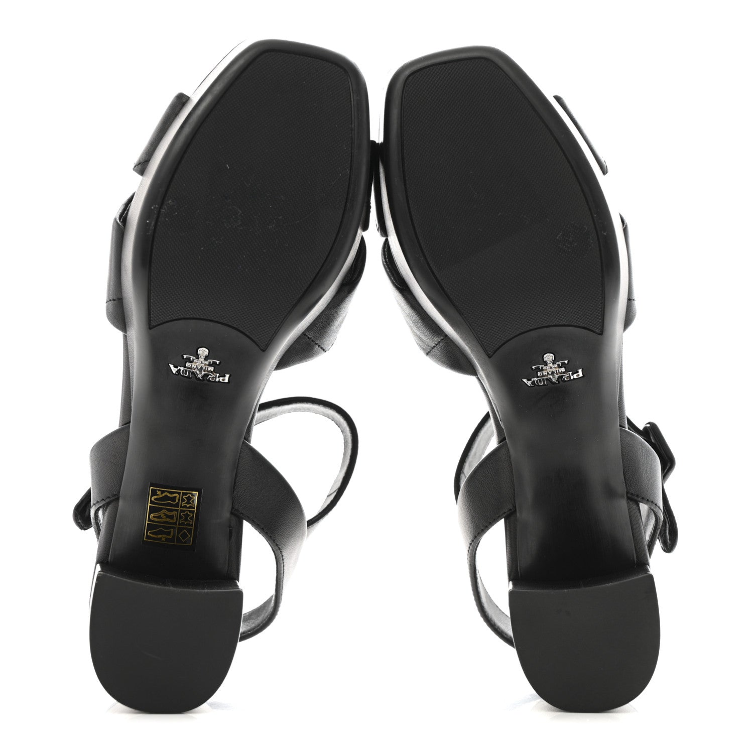 Prada Nappa Logo Quilted Crisscross Platform 20/65mm Sandals 39.5 Black 6 of 9