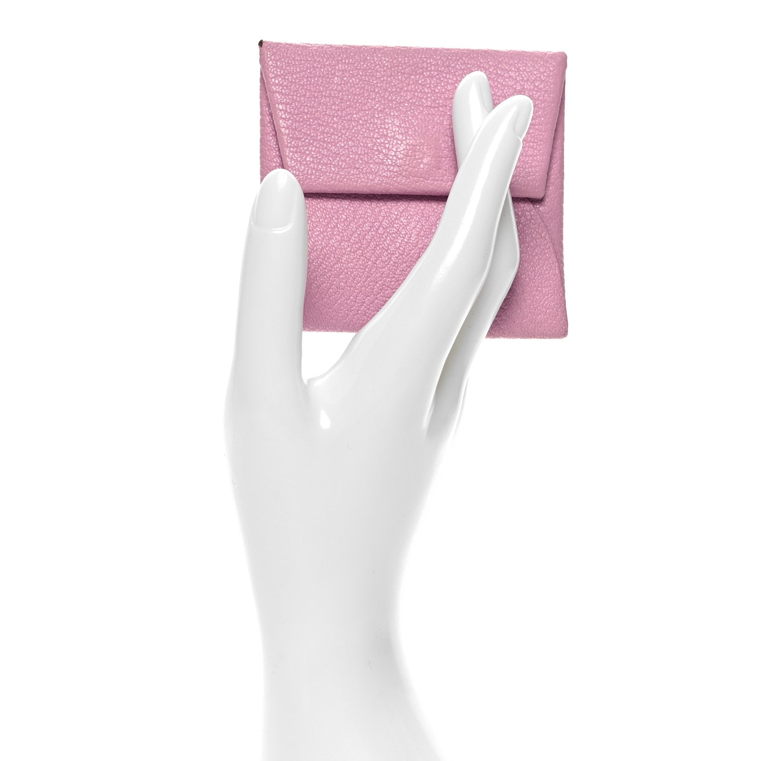 Hermes Chevre Mysore Bastia Coin Purse Mauve Sylvestre 2 of 9