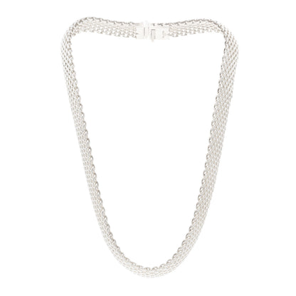 Tiffany Sterling Silver Somerset Mesh Necklace 3 of 5